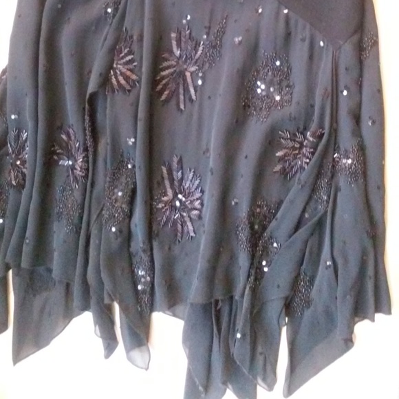 Black embroidered skirt